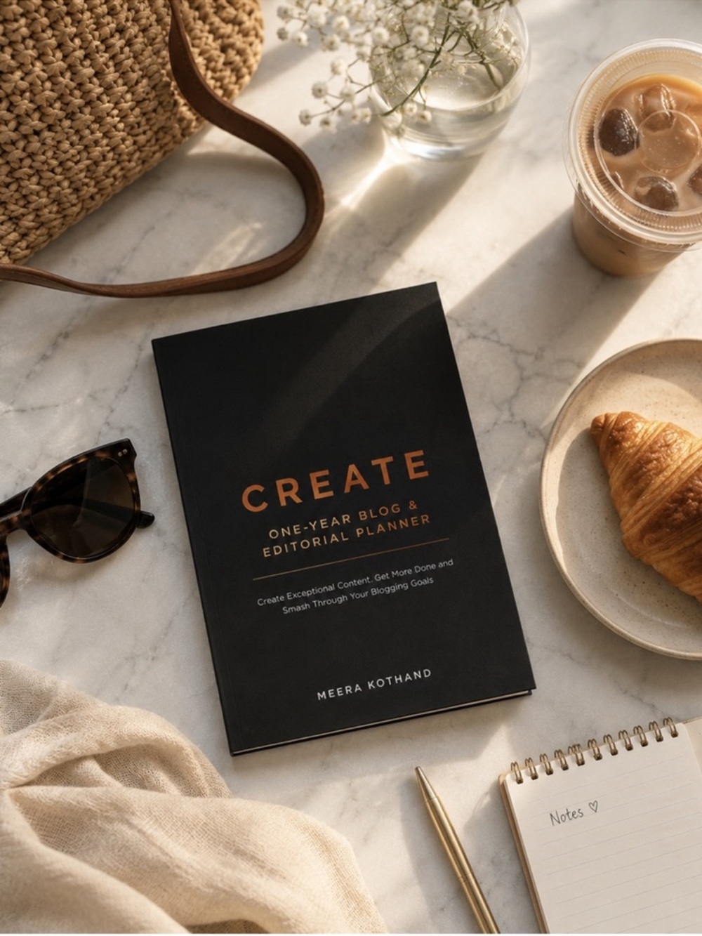 Content planner workbook editorial blogging goals create on year calendar blog